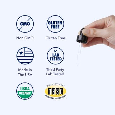 Show full view: Honest Paws Full-Spectrum Hemp Oil Tincture for Cats Less Than 25-lbs, 125-mg, Well Blend, 30-mL slide 8 of 8