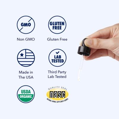 Show full view: Honest Paws Full-Spectrum Hemp Oil Tincture for Dogs Less Than 25-lbs, 125-mg, Well Blend, 30-mL slide 8 of 8