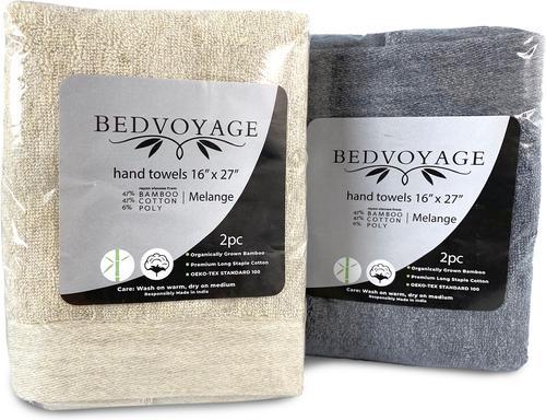 Show full view: BedVoyage Melange Viscose from Bamboo Cotton Hand Towel, Sand, Hand Towels, 2 count slide 6 of 9