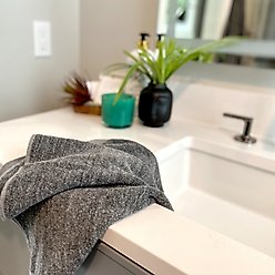 BedVoyage Viscose from Bamboo Cotton 600 GSM Absorbent & Odor Resistant Hand Towel Set, Charcoal, 2 count slide 2 of 8