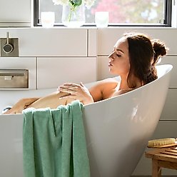 BedVoyage Viscose from Bamboo Cotton 650 GSM Absorbent & Odor Resistant Spa Bath Towel, Seaglass slide 2 of 7