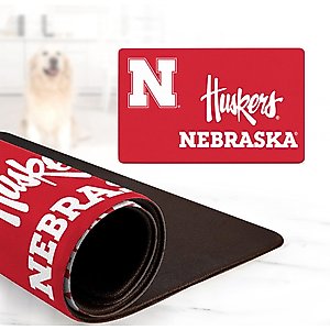 ShopInstaPets NCAA Dog Bowl Placemat, Nebraska Cornhuskers