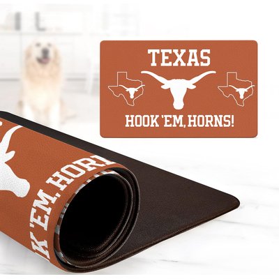 ShopInstaPets ShopInstaPets NCAA Dog Bowl Placemat, Texas Longhorns
