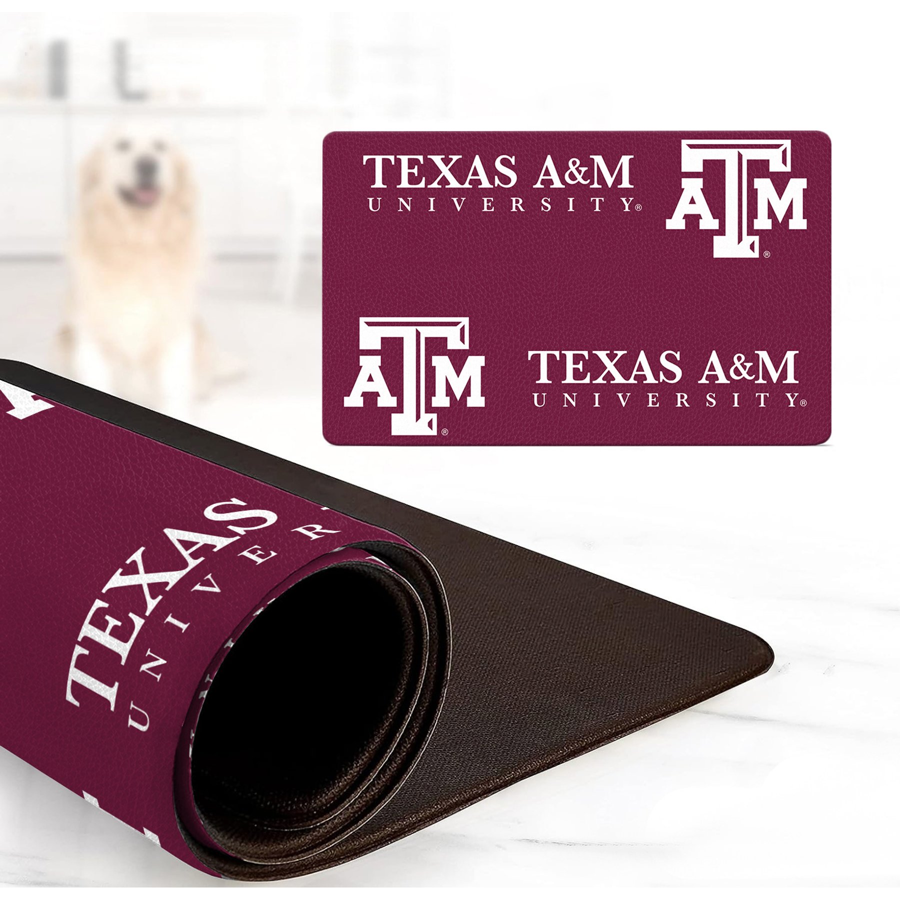 ShopInstaPets NCAA Dog Bowl Placemat, Texas A & M Aggies