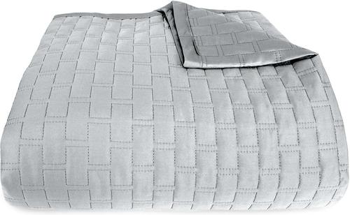 Show full view: BedVoyage Luxury 100% Viscose from Bamboo Quilted Brick Coverlet, Stone, Queen slide 2 of 10
