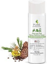 Pure and Natural Pet Dog Flea & Tick Spray, 10-fl oz bottle Refill