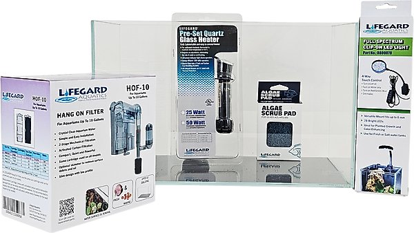 Show full view: Lifegard Crystal Low Iron Glass Aquarium Kit, 5-gal slide 2 of 9