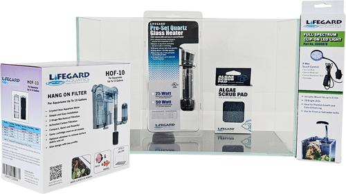Show full view: Lifegard Crystal Low Iron Glass Aquarium Kit, 5-gal slide 2 of 9