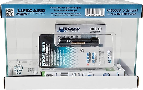 Show full view: Lifegard Crystal Low Iron Glass Aquarium Kit, 5-gal slide 1 of 9