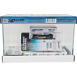 Lifegard Crystal Low Iron Glass Aquarium Kit, 5-gal