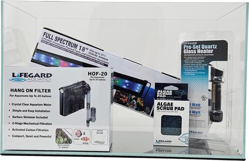 Show full view: Lifegard Crystal Low Iron Glass Aquarium Kit, 10-gal slide 2 of 9