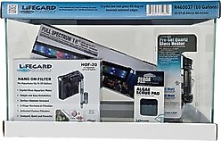 Lifegard Crystal Low Iron Glass Aquarium Kit, 10-gal