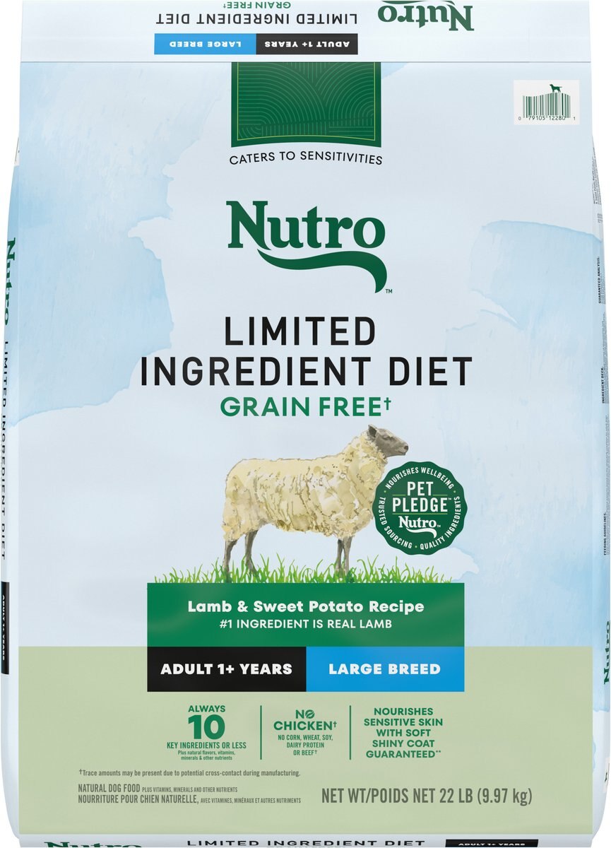 Nutro Limited Ingredient Diet Adult Large Breed Sensitive Support with Real Lamb & Sweet Potato Grain-Free Dry Dog Food