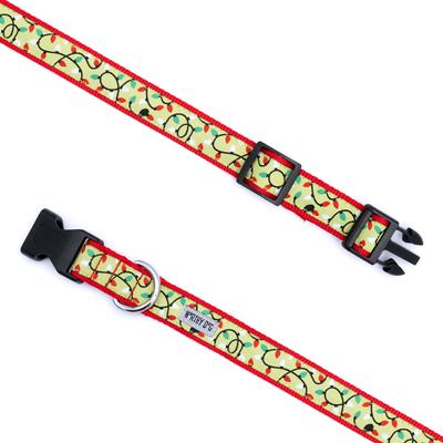 Show full view: The Worthy Dog Christmas Lit Dog Collar, Medium: 11 to 17-in neck, 1-in wide slide 3 of 5