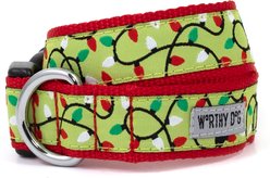 The Worthy Dog Christmas Lit Dog Collar, X-Large: 17 to 23-in neck, 1-in wide
