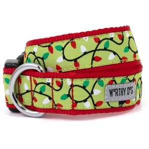 The Worthy Dog Christmas Lit Dog Collar, X-Small: 5 to 11-in neck, 1/2-in wide