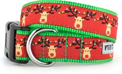 The Worthy Dog Christmas Rudy Dog Collar, Large: 14 to 20-in neck, 1-in wide