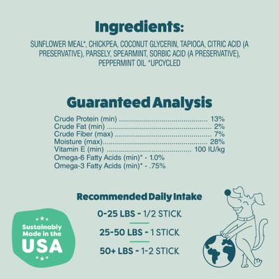 Show full view: Shameless Pets Mighty Mint Dog Dental Sticks, Mini, 7.2-oz bag slide 6 of 8