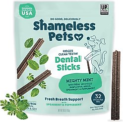 Shameless Pets Mighty Mint Dog Dental Sticks, 32 count