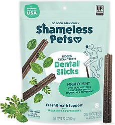 Shameless Pets Mighty Mint Dog Dental Sticks, 8 count