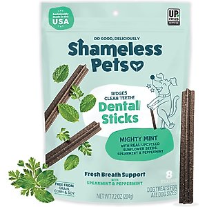 Shameless Pets Mighty Mint Dog Dental Sticks, 8 count