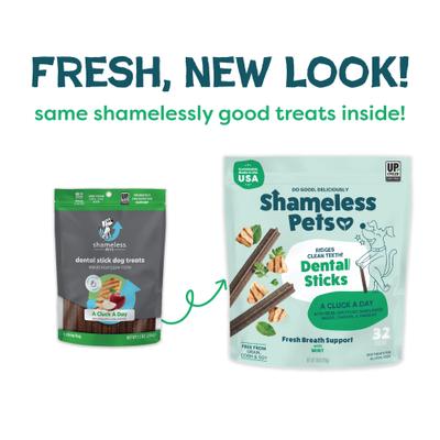 Show full view: Shameless Pets Dental Sticks Chicken & Mint Dog Treats, 32 count slide 3 of 10