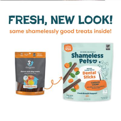 Show full view: Shameless Pets Dental Sticks Carrot & Mint Dog Treats, 32 count slide 3 of 11