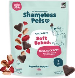 Shameless Pets Duck & Beet Soft Baked Dog Treats, 1-lb bag
