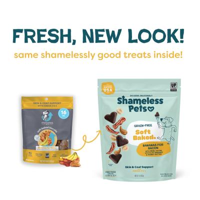 Show full view: Shameless Pets Bacon, Banana, & Peanut Butter Soft Baked Dog Treats, 1-lb bag slide 3 of 11