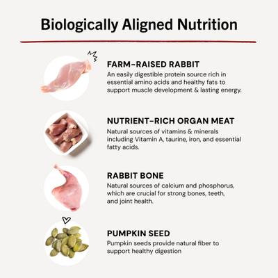 Show full view: Stella & Chewy's Frozen Absolutely Rabbit Morsels Grain-Free Frozen Cat Food, 1-lb bag, case of 4 slide 9 of 11