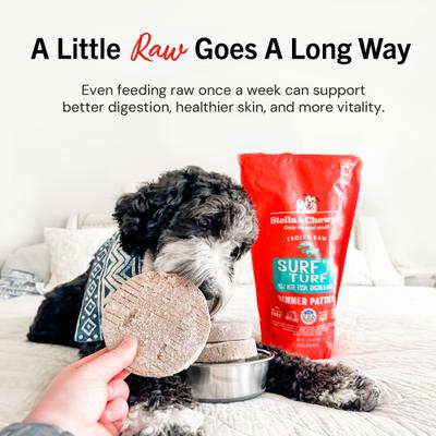 Show full view: Stella & Chewy's Stella's Super Beef Patties Frozen Raw Dog Food, 12-lb bag slide 5 of 11