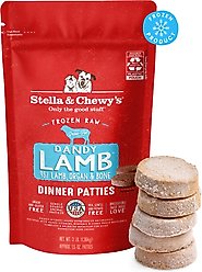 Stella & Chewy's Dandy Lamb Patties Frozen Raw Dog Food, 3-lb bag