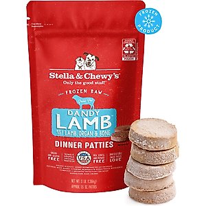 Stella & Chewy's Dandy Lamb Patties Frozen Raw Dog Food, 3-lb bag