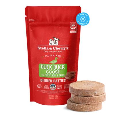 Show full view: Stella & Chewy's Duck Duck Goose Patties Frozen Raw Dog Food, 6-lb bag slide 1 of 11