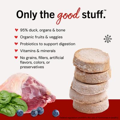 Show full view: Stella & Chewy's Duck Duck Goose Patties Frozen Raw Dog Food, 3-lb bag slide 3 of 11