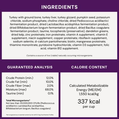 Show full view: Stella & Chewy's Frozen Tummy Ticklin' Turkey Morsels Grain-Free Frozen Cat Food, 3-lb bag slide 10 of 11