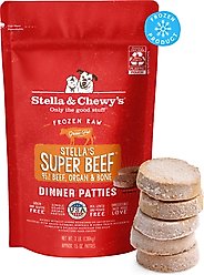 Stella & Chewy's Stella's Super Beef Patties Frozen Raw Dog Food, 3-lb bag