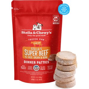 Stella & Chewy's Stella's Super Beef Patties Frozen Raw Dog Food, 3-lb bag