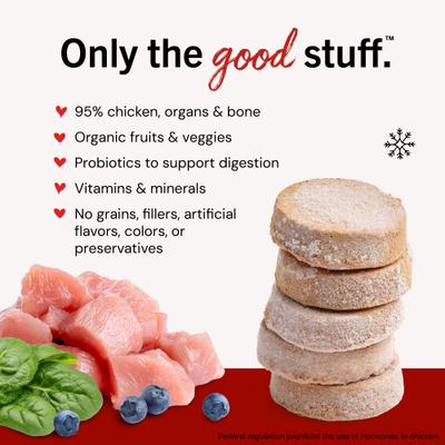 Show full view: Stella & Chewy's Chewy's Chicken Patties Frozen Raw Dog Food, 3-lb bag slide 3 of 11