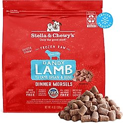 Stella & Chewy's Dandy Lamb Morsels Frozen Raw Dog Food, 4-lb bag slide 1 of 9