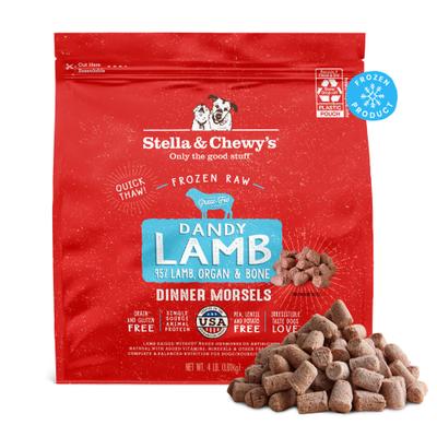Show full view: Stella & Chewy's Dandy Lamb Morsels Frozen Raw Dog Food, 4-lb bag slide 1 of 11
