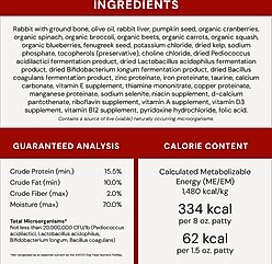 Stella & Chewy's Absolutely Rabbit Patties Frozen Raw Dog Food, 6-lb bag slide 2 of 9