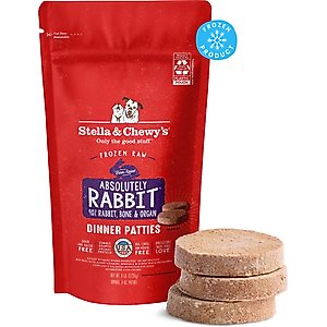 Stella & Chewy's Absolutely Rabbit Patties Frozen Raw Dog Food, 6-lb bag