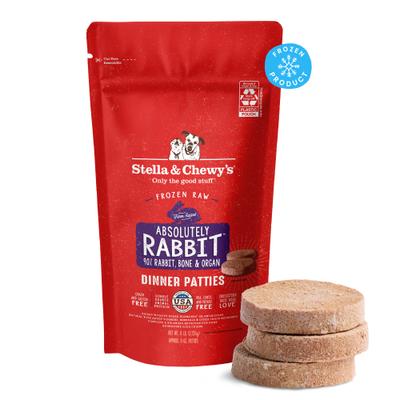 Show full view: Stella & Chewy's Absolutely Rabbit Patties Frozen Raw Dog Food, 6-lb bag slide 1 of 11