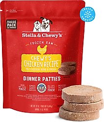 Stella & Chewy's Chewy's Chicken Patties Frozen Raw Dog Food, 12-lb bag