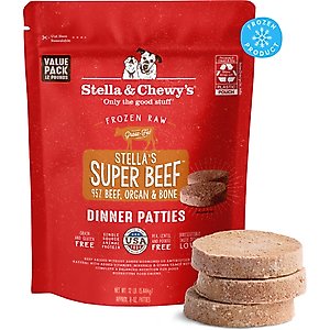 Stella & Chewy's Stella's Super Beef Patties Frozen Raw Dog Food, 12-lb bag