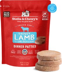 Stella & Chewy's Dandy Lamb Patties Frozen Raw Dog Food, 12-lb bag