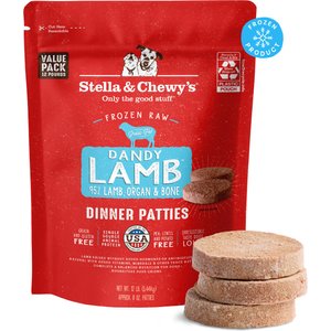 Stella & Chewy's Dandy Lamb Patties Frozen Raw Dog Food, 12-lb bag