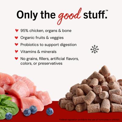 Show full view: Stella & Chewy's Chewy's Chicken Morsels Frozen Raw Dog Food, 4-lb bag slide 3 of 11