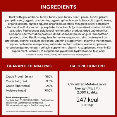 Show full view: Stella & Chewy's Duck Duck Goose Morsels Frozen Raw Dog Food, 4-lb bag slide 10 of 11